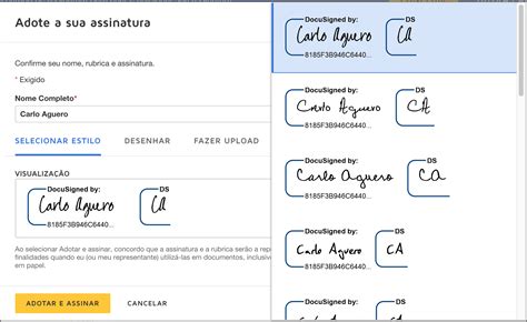 Categorias de assinatura